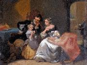Charles van den Daele A happy family oil painting